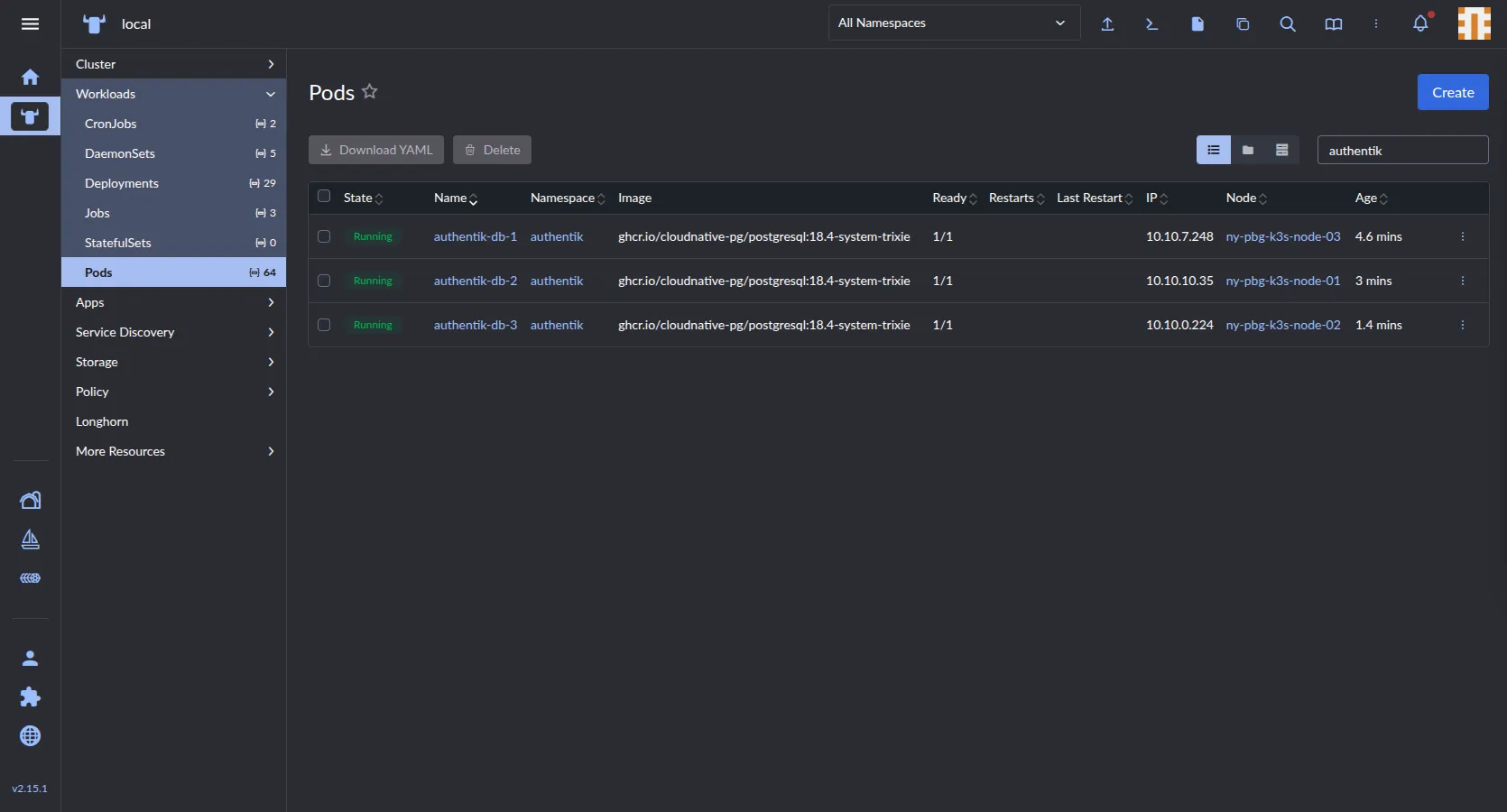 Rancher UI