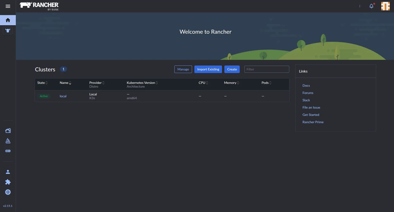 Rancher UI