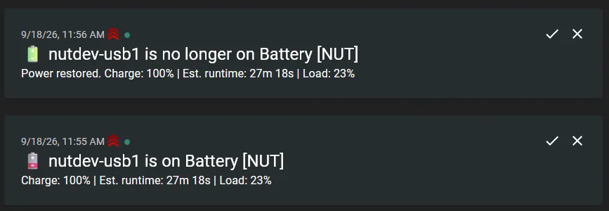“Testing the NUT notification script”